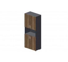 Шкаф 80х44х195см для документов (4 двери с доводчиками + ниша, 4 полки)