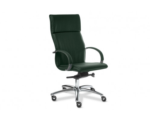 Кресло руководителя Лагуна Хром А | Laguna Chrome A Multi-office (натуральная кожа)