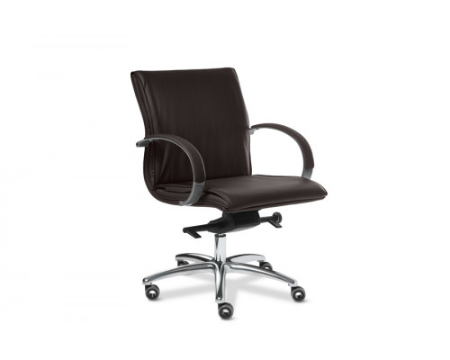 Кресло руководителя Лагуна Хром Б | Laguna Chrome B Multi-office (для руководителя) натуральная кожа