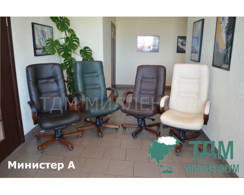 Кресло руководителя Министр A | Minister A Multi-office (натуральная кожа) высокая спинка