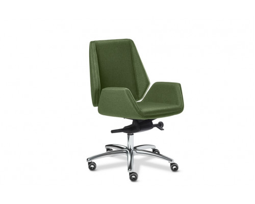 Кресло руководителя Сиена Хром Б | Siena Chrome B Multi-office ткань - низкая спинка