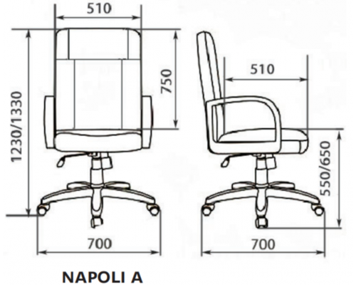Кресло для руководителя Napoli A LX | Наполи А Л Икс (Натуральная кожа)
