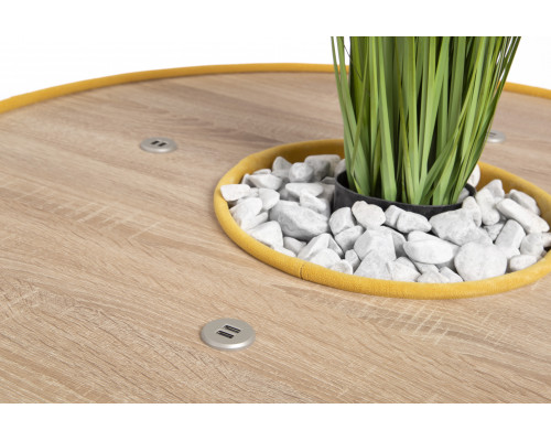 Тумба круглая высокая, с отверстием посередине, 4хUSB розетки Avenue 6.5 Wood